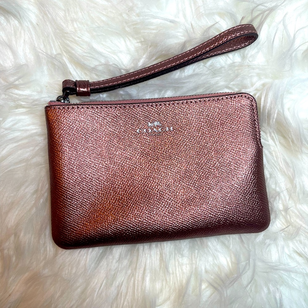 COACH Rose Gold Wristlet Authentic and Never Used